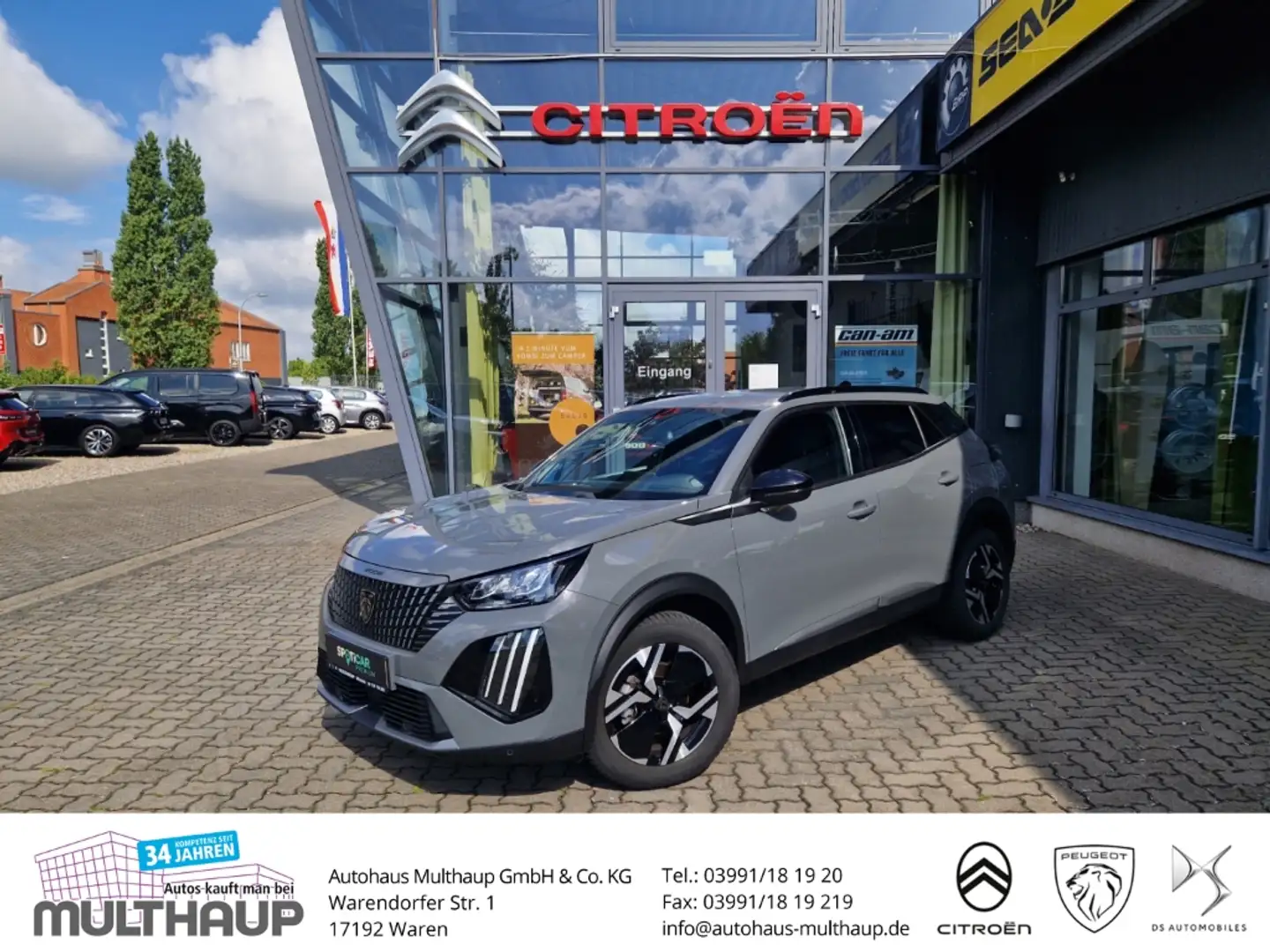 Peugeot 2008 Allure PureTech 100 LED PDC Grijs - 1