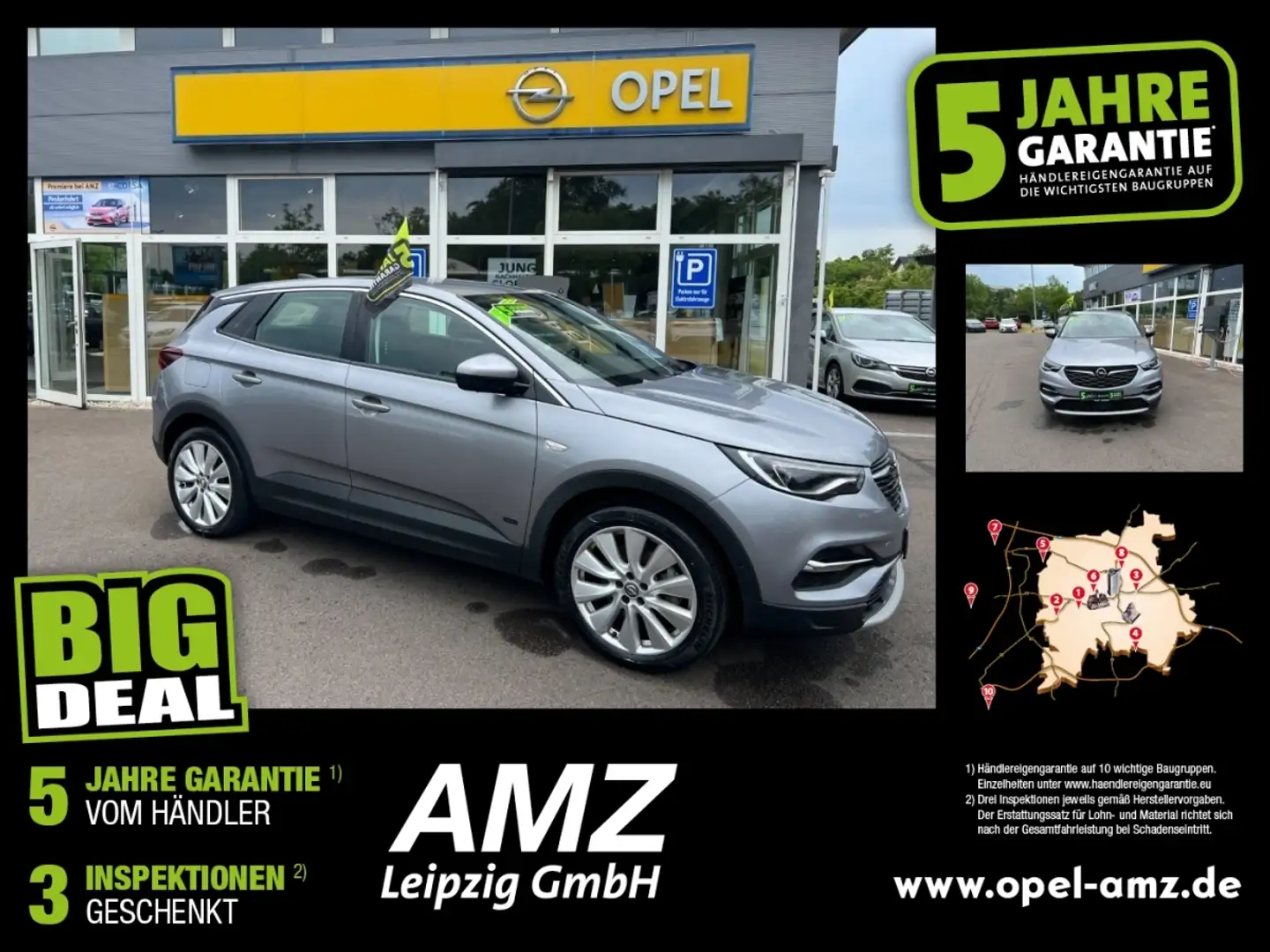 Opel Grandland X 120 Jahre *wenig Kilometer* Grijs - 1