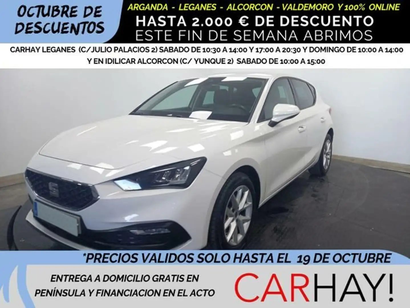 SEAT Leon STYLE GO 2.0 TDI 115CV MT6 E6D Blanc - 1