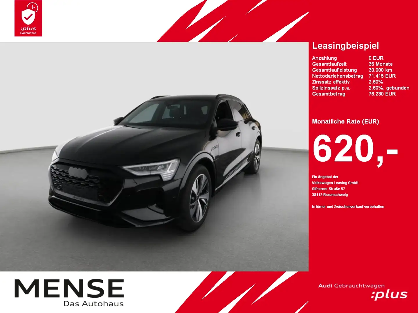 Audi Q8 e-tron 55  quattro S-Line |Matrix|Luft|ACC Zwart - 1