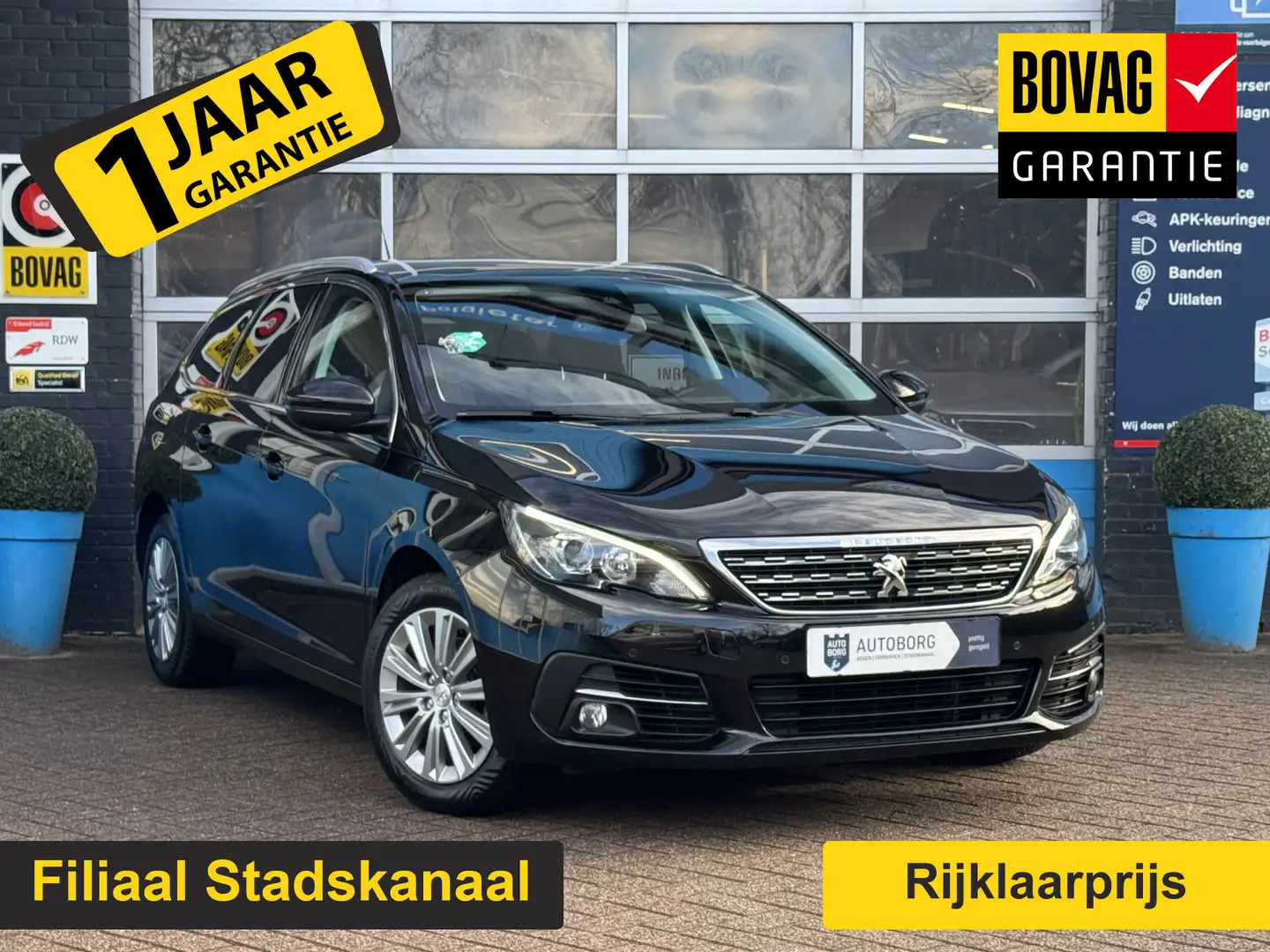 Peugeot 308 SW 1.2 PureTech Blue Lease Premium GRATIS Afleverp Zwart - 1