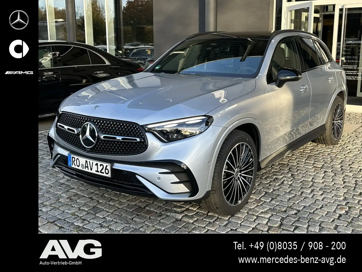 Mercedes-Benz GLC 220 GLC 220 d 4M AMG Pano AHK DIGITAL Night RF 360° Silber - 1
