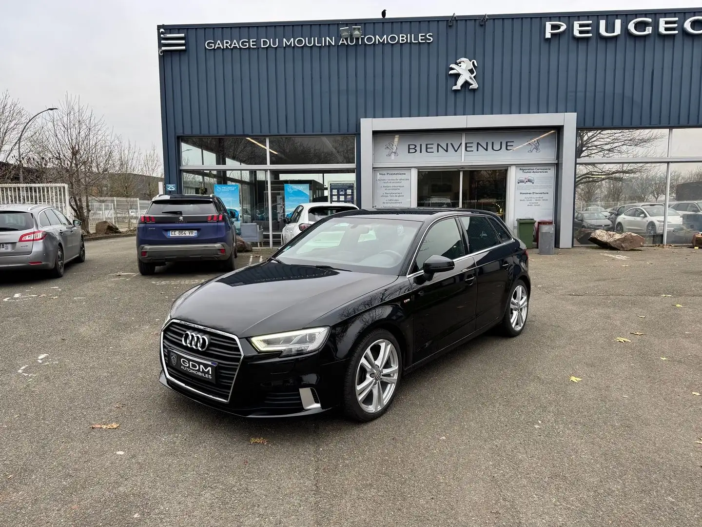 Audi A3 35 TDI 150CH S LINE S TRONIC 7 EURO6D-T Noir - 1