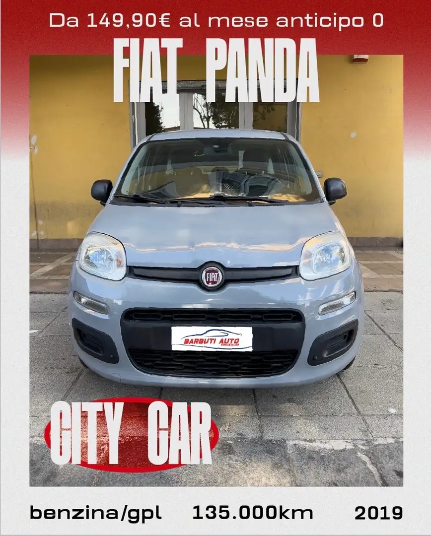 Fiat Panda Panda 2019 - 1.2 bz. 69cv Lounge Grigio - 1