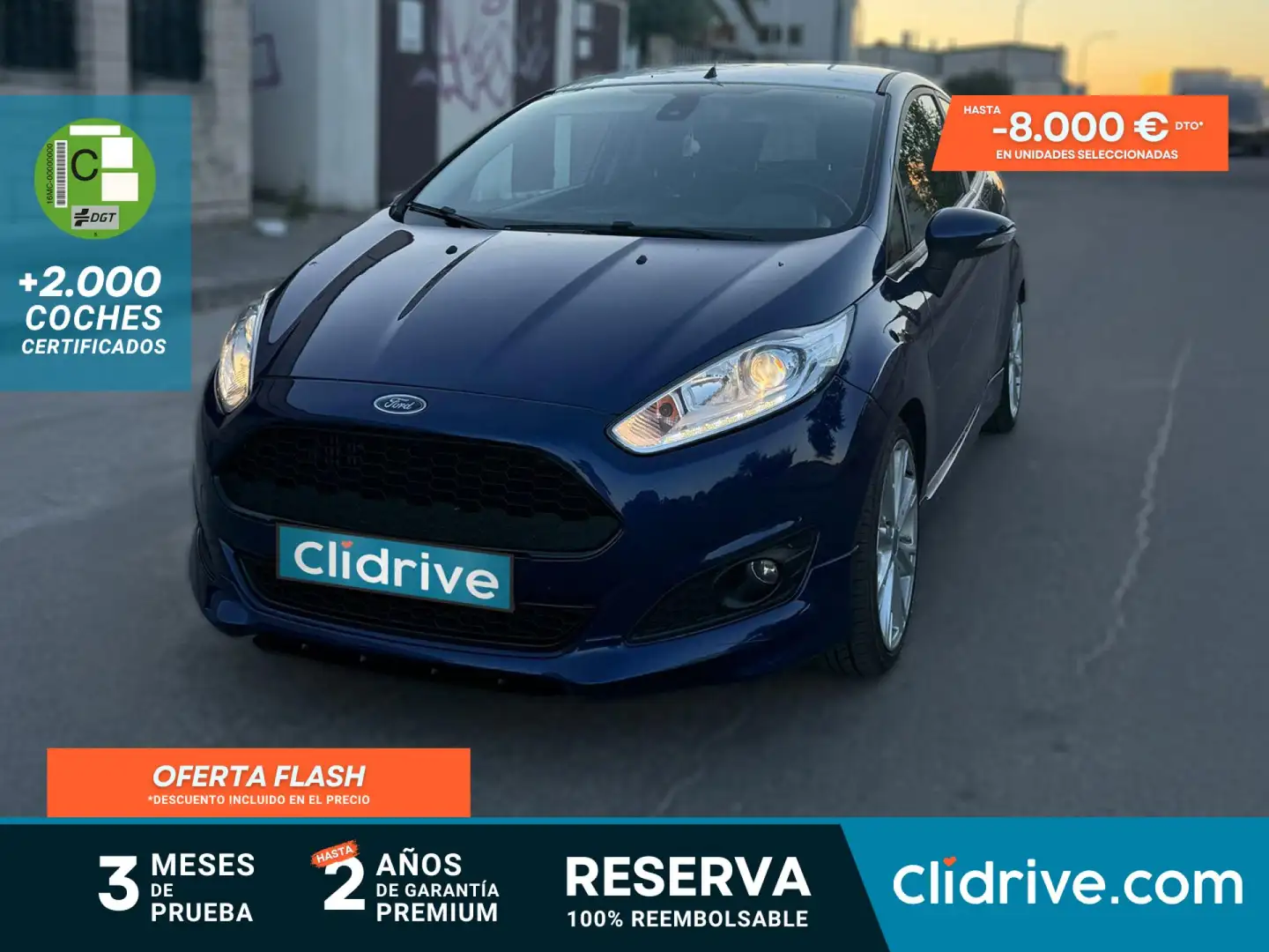 Ford Fiesta 1.0 EcoBoost Sport Auto-S&S 125 Azul - 1