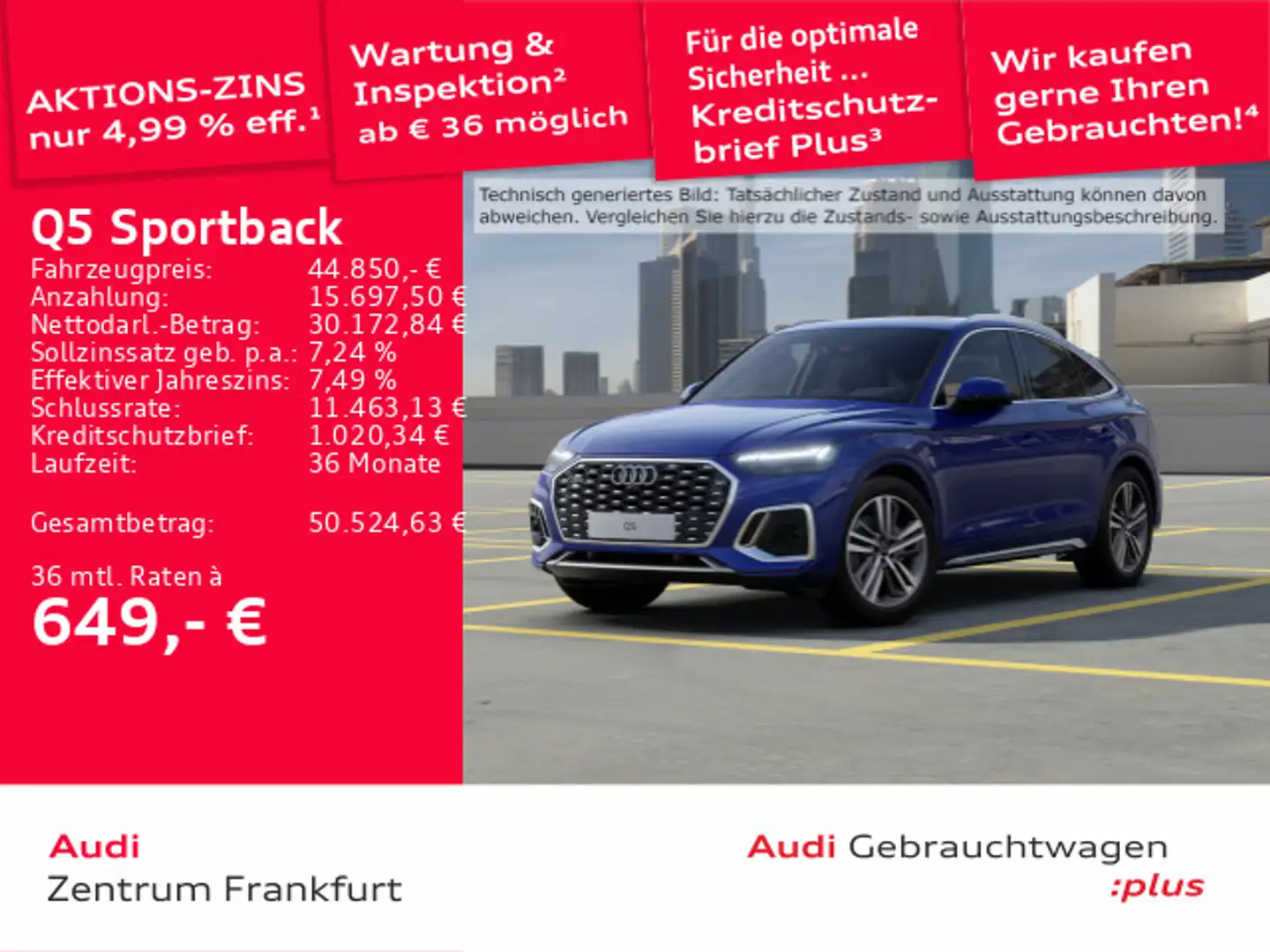 Audi Q5 50 TDI quattro tiptronic S line Mat Blau - 1