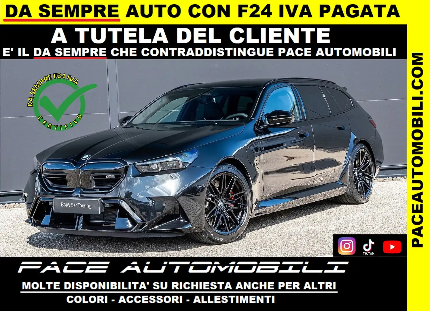 BMW M5 4.4 V8 TOURING B&W VMAX 305 KM/H 21" DRIVERS PACK Nero - 1