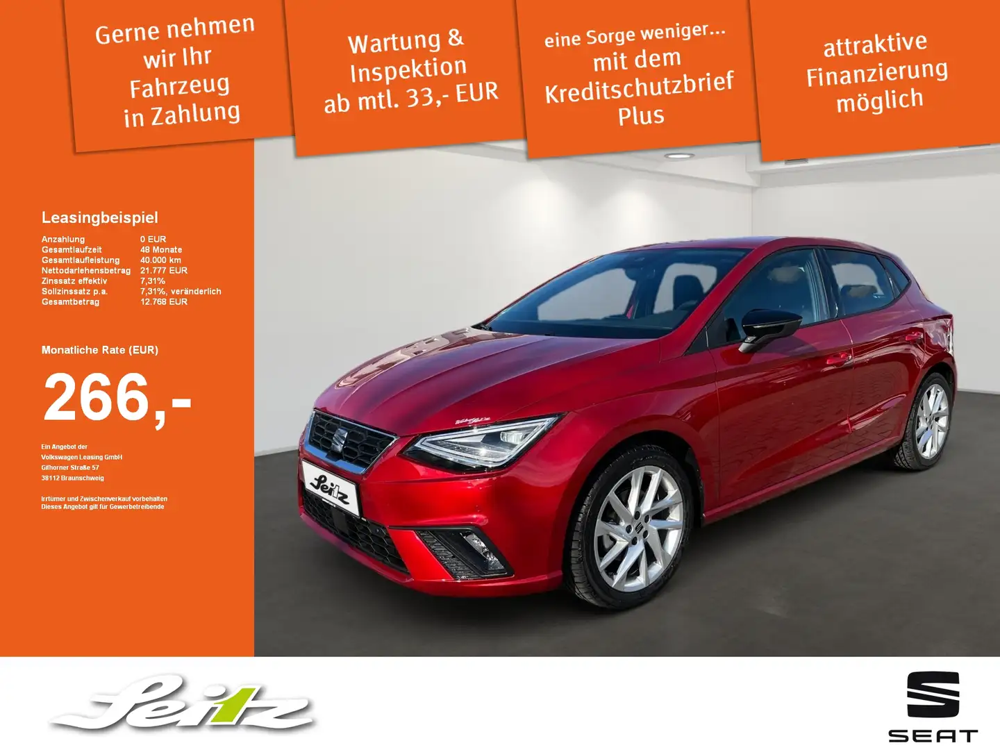 SEAT Ibiza FR 1.0 TSI FR *APPCON*KAMERA*WINTERPAKET* Rot - 1