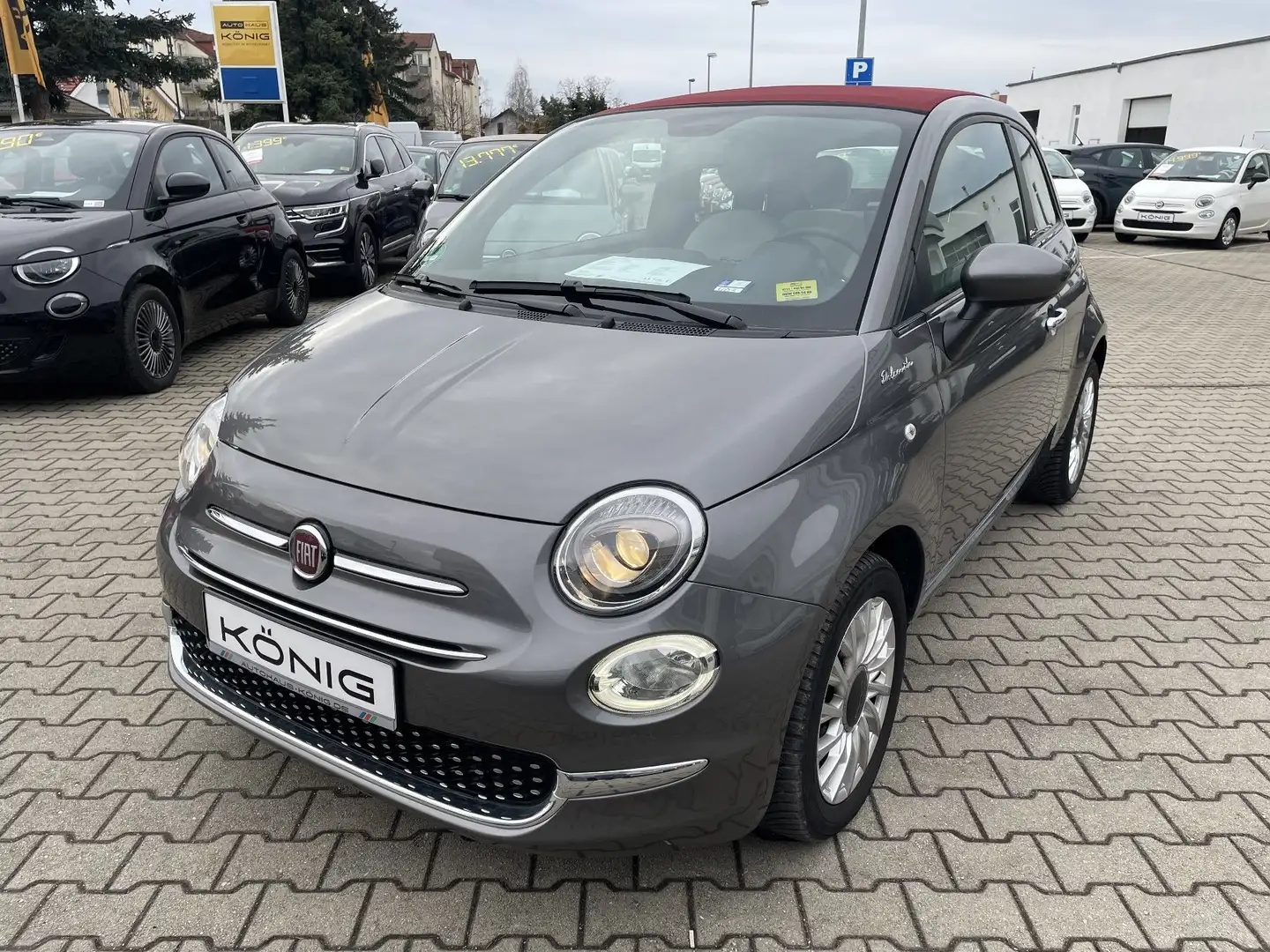 Fiat 500C 1.0 Cabrio DolceVita Klima*Carplay*Tempomat Grijs - 1