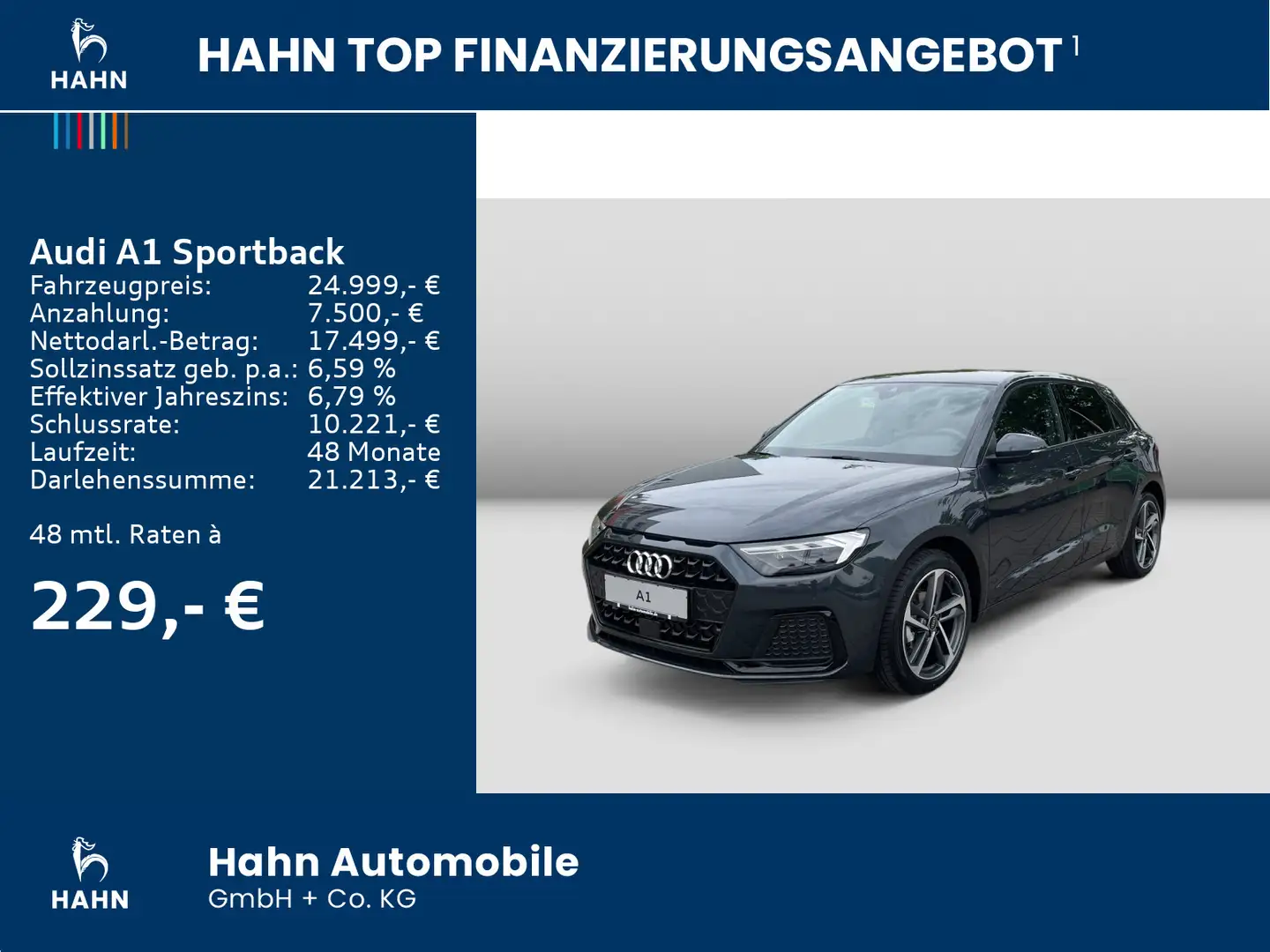 Audi A1 Audi A1 Sportback advanced 25 TFSI 95 PS Grau - 2