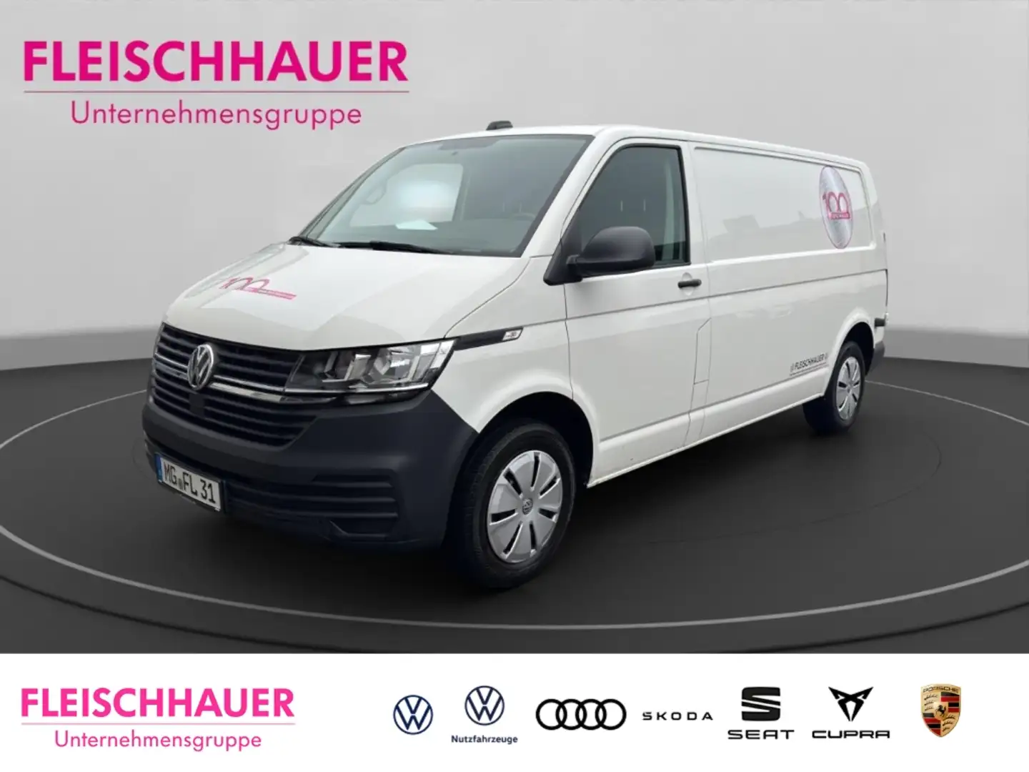 Volkswagen T6.1 Transporter lang F 2.0 TDI AHK Rückfahrkamera SHZ Notbremsass Weiß - 1