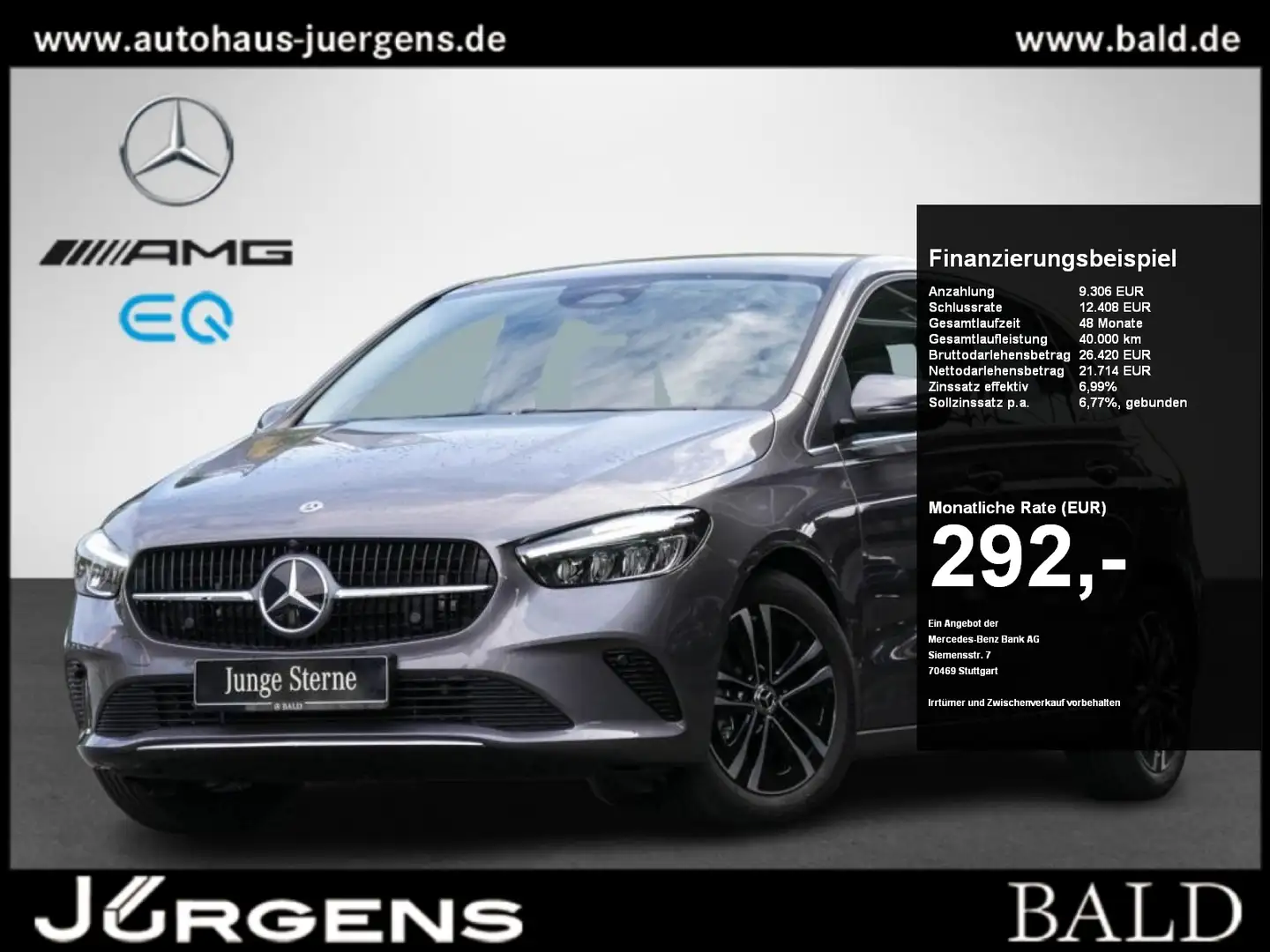 Mercedes-Benz B 180 Progressive/AHK/LED/Kamera/Winter/Shz/17" Gris - 1