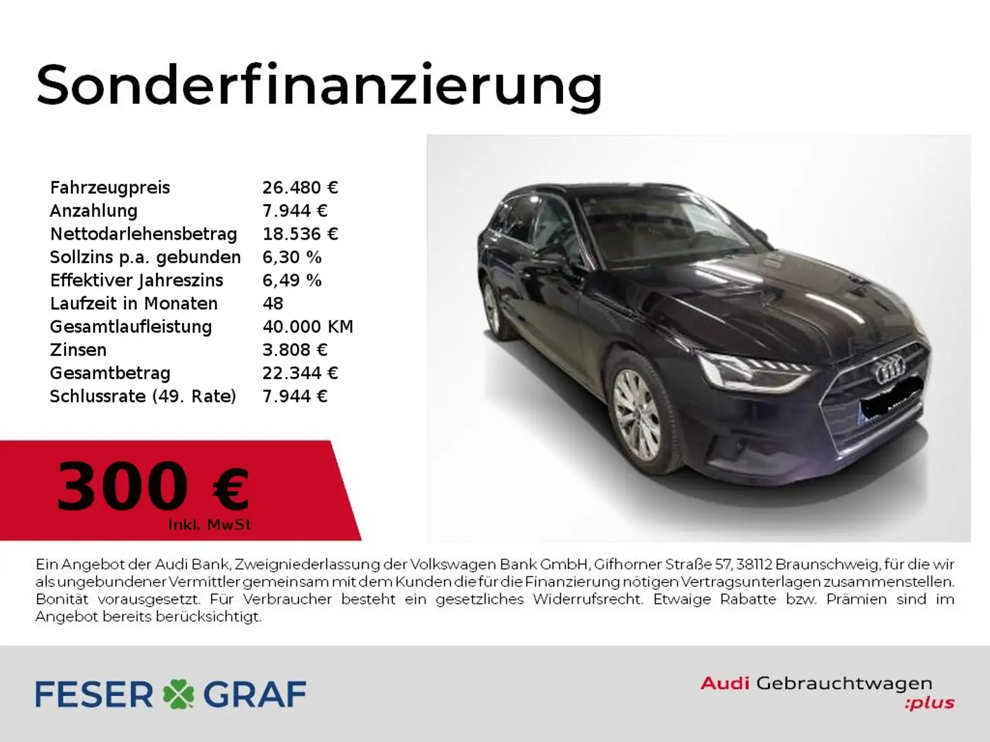 Audi A4 Avant 35 TDI S tronic Pano,Navi,LED Schwarz - 1