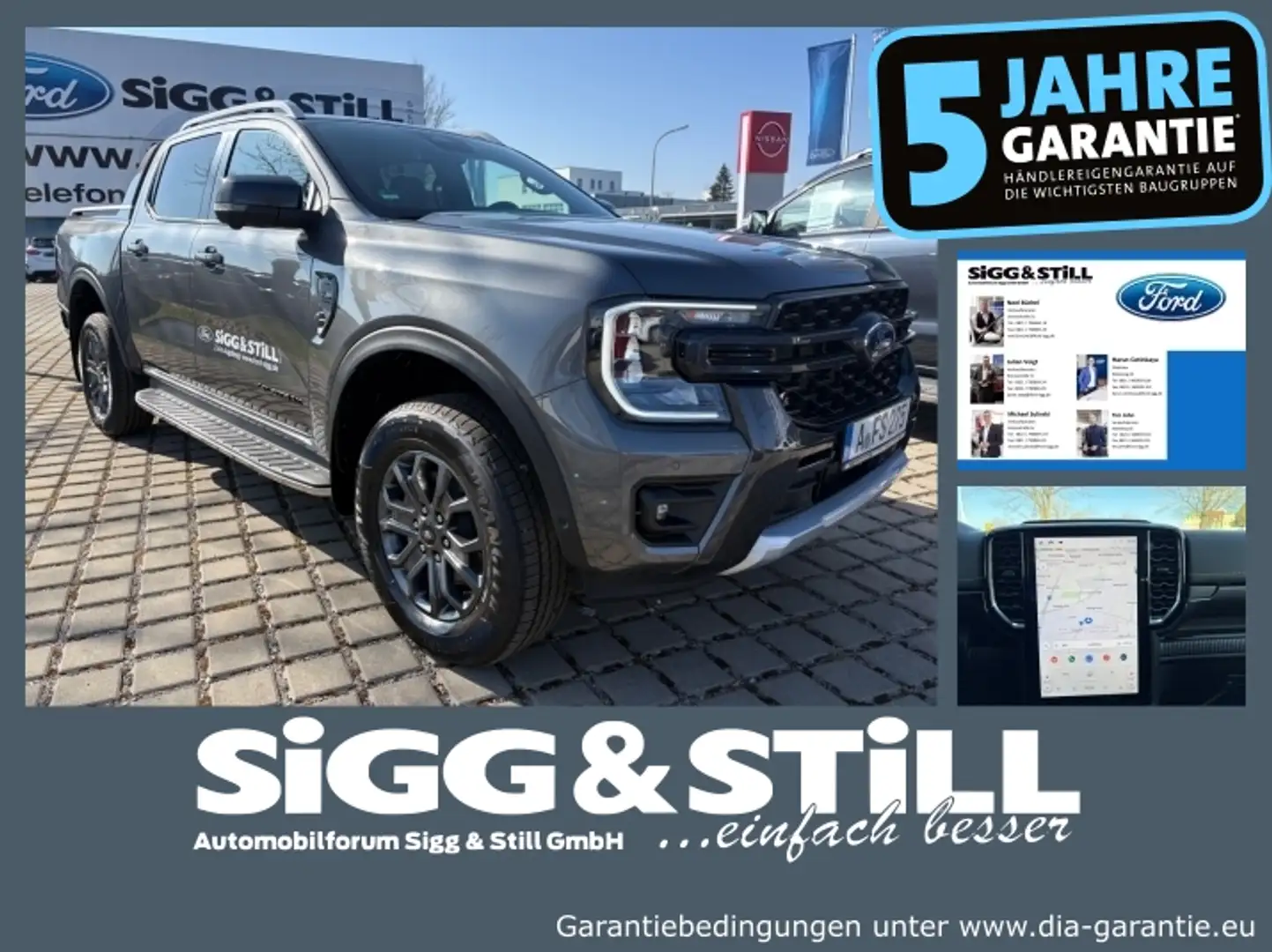 Ford Ranger Wildtrak 2.3 DoKa PHEV NAVI*iACC*360*PDC Сірий - 1