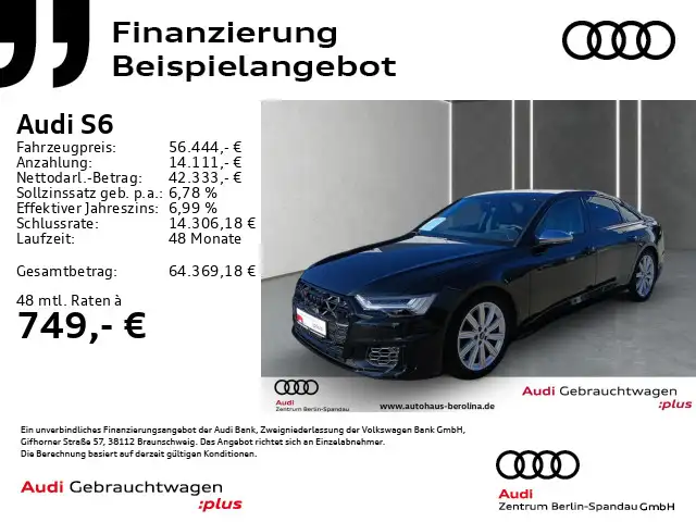 Audi S6 S6 Lim. *HD-MATRIX*B&O*360°*Opt.-Schwarz+*ACC*