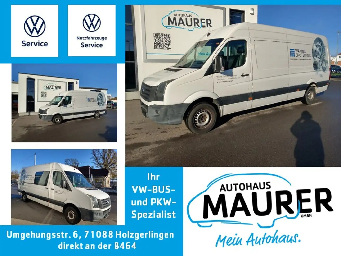 Volkswagen Crafter Kasten 2,0 TDI L4H2 Standheizung Klima AHK Weiß - 1