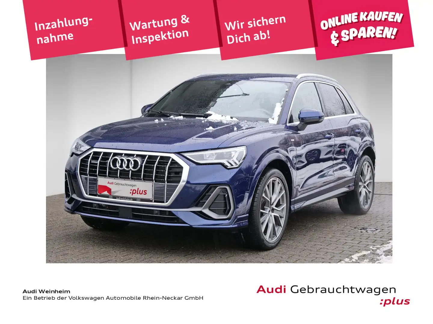 Audi Q3 40 TDI 2x S-Line quattro LED Navi S-tronic uv Blau - 1