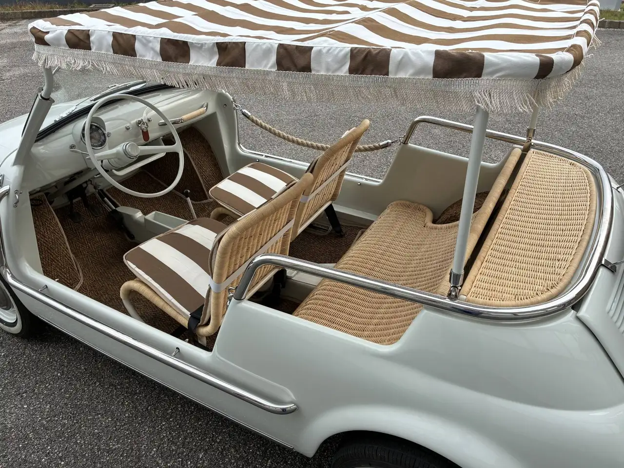 Fiat 500 spiaggina jolly ghia replica, foto 10
