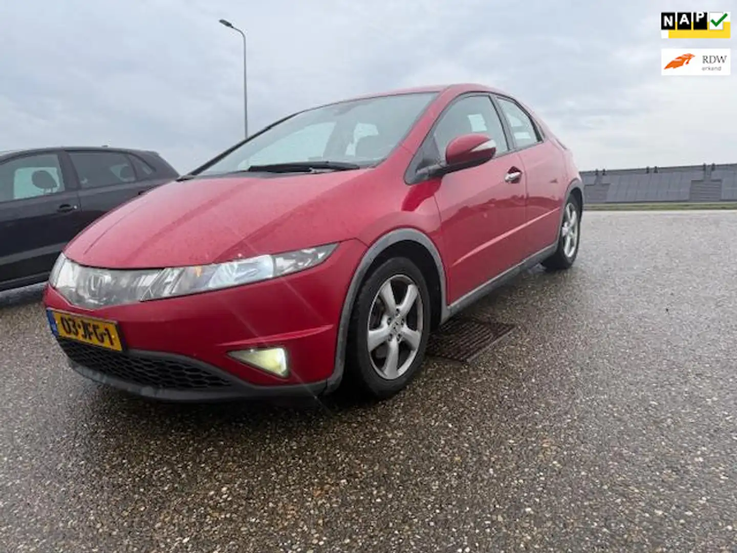 Honda Civic 1.4 Comfort Airco Xenon Navigatie Parkeersensor AP Rood - 1