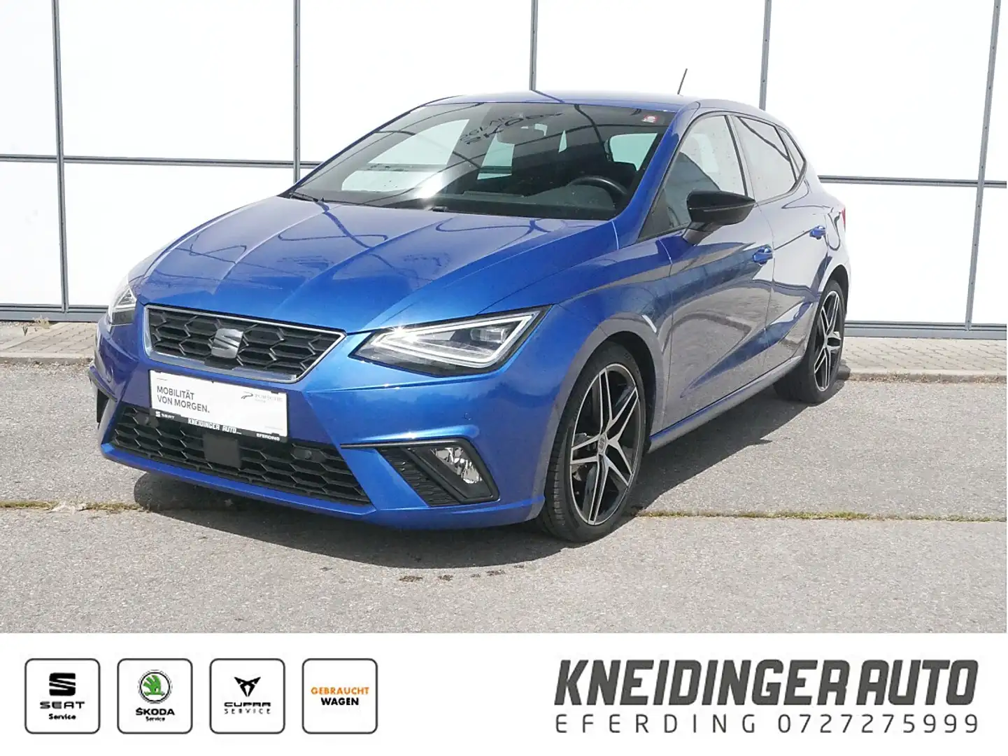 SEAT Ibiza 1,0 ECO TSI FR Austria, Teilleder-Alcantara, LE... Blau - 1