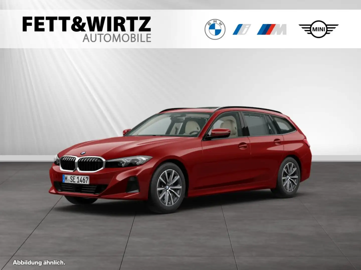 BMW 320 d Touring Lr. 417,- br. o.Anz. 39Mon/5`Km p.A. Rouge - 1