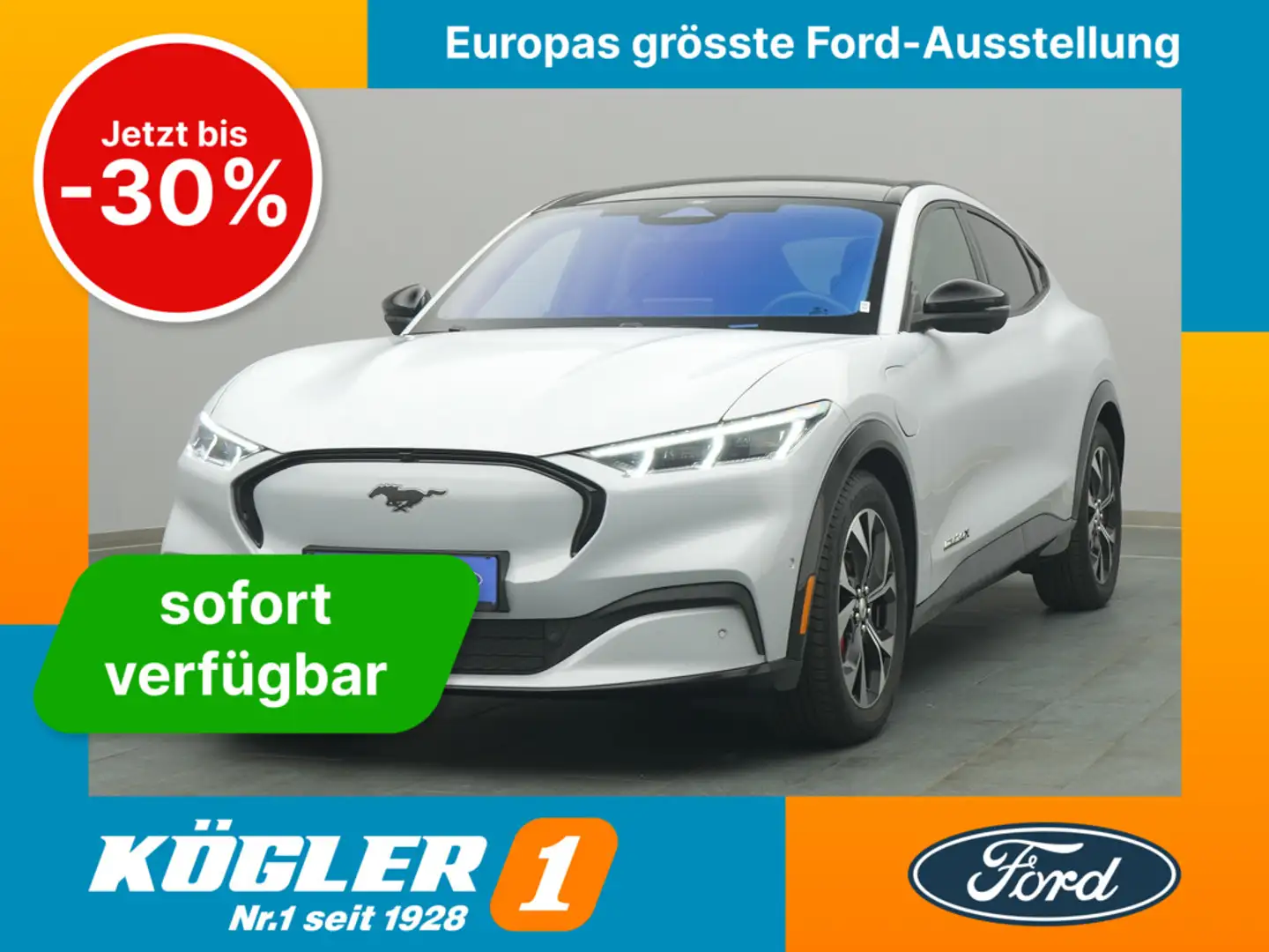 Ford Mustang Mach-E 351PS Aut. 4x4/Technologie-P.2 Weiß - 1
