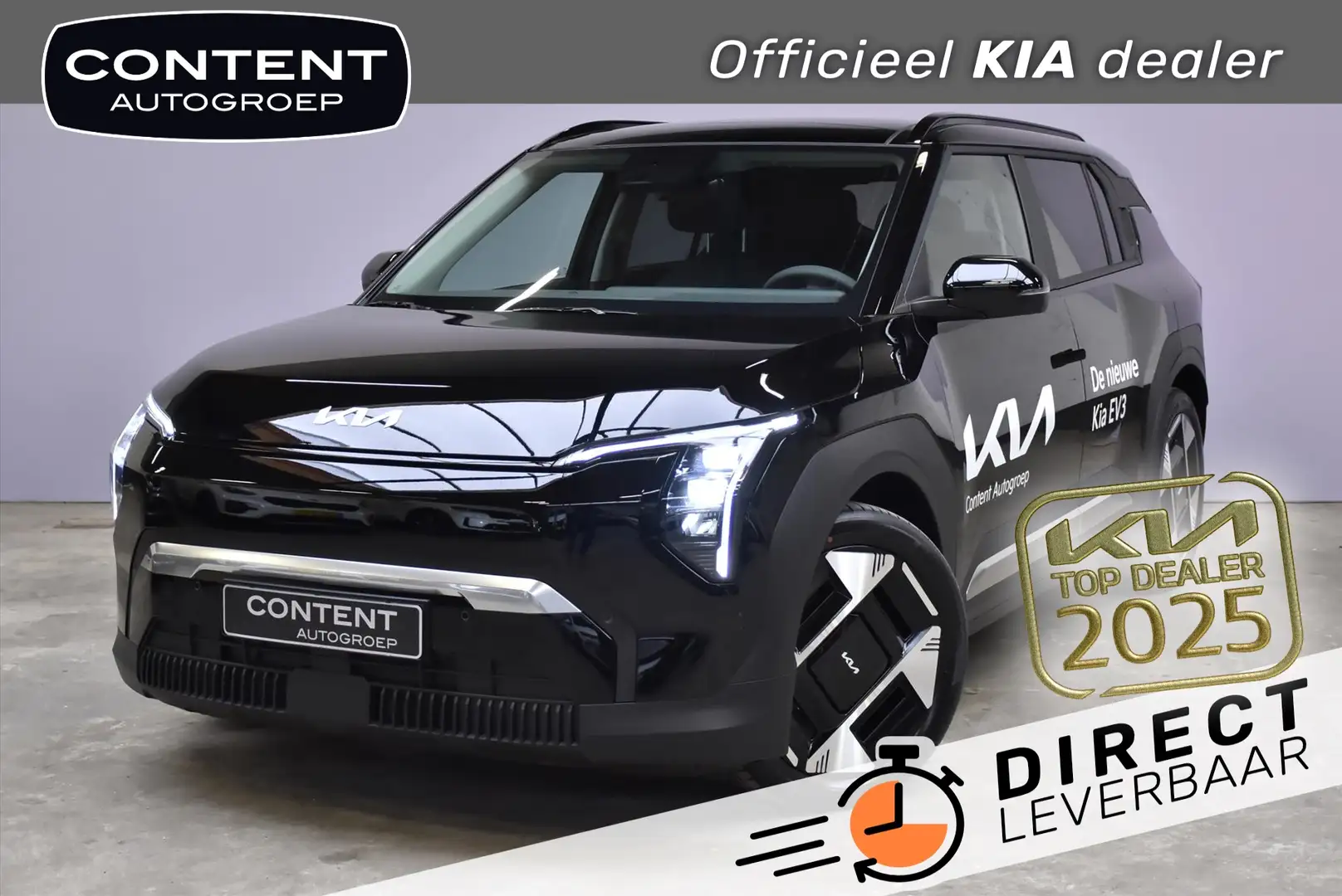 Kia EV3 58,3 kWh 204pk Plus Advanced Zwart - 1