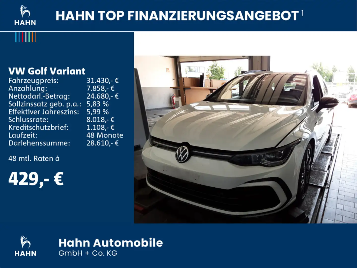 Volkswagen Golf Variant Golf VIII Variant R-Line Black Style 2.0TSI 4Mot Weiß - 2