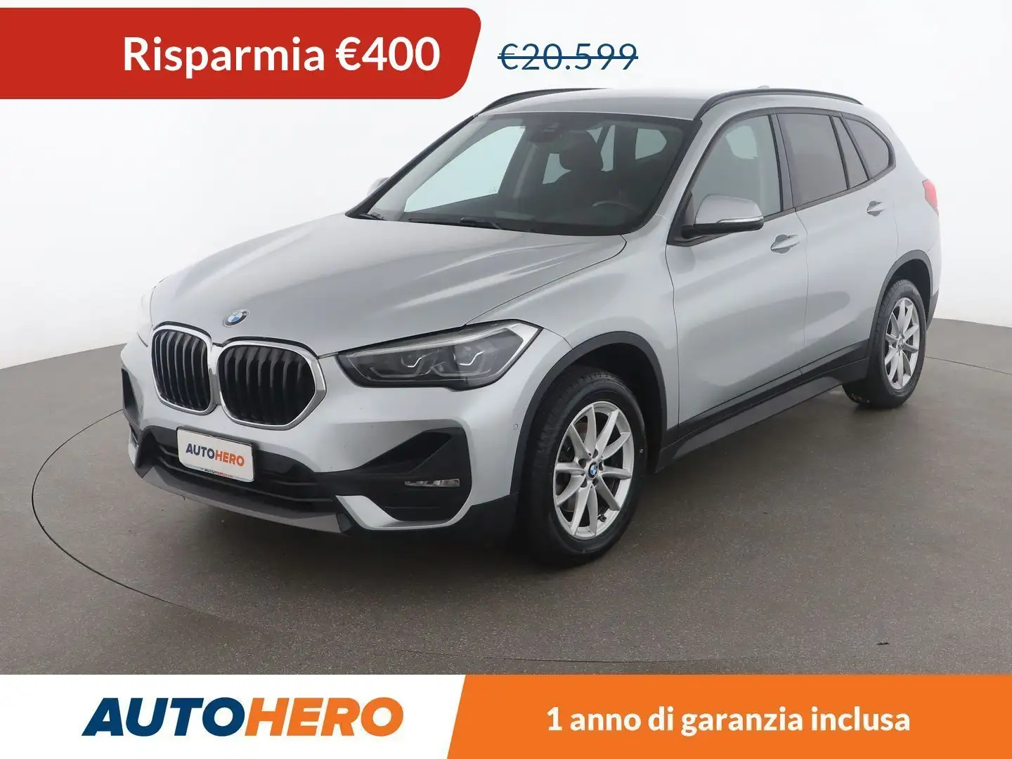 BMW X1 xDrive 18d Advantage Argent - 1