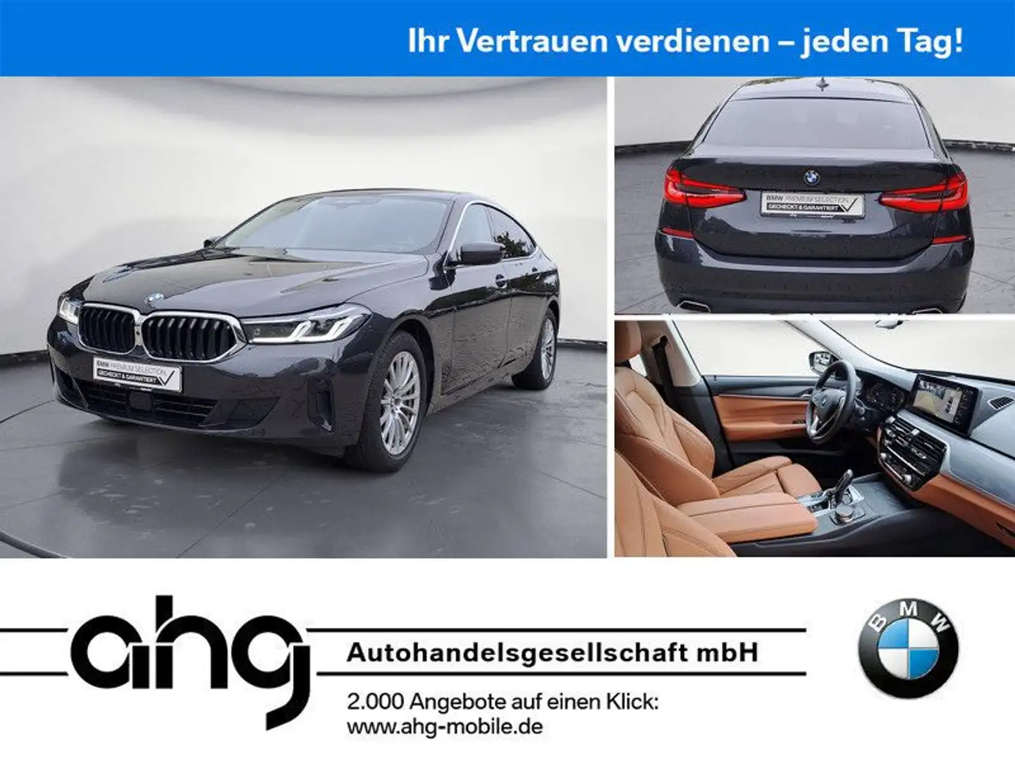 BMW 640 640i xDrive A Gran Turismo Standheizung Laserlic Grau - 1