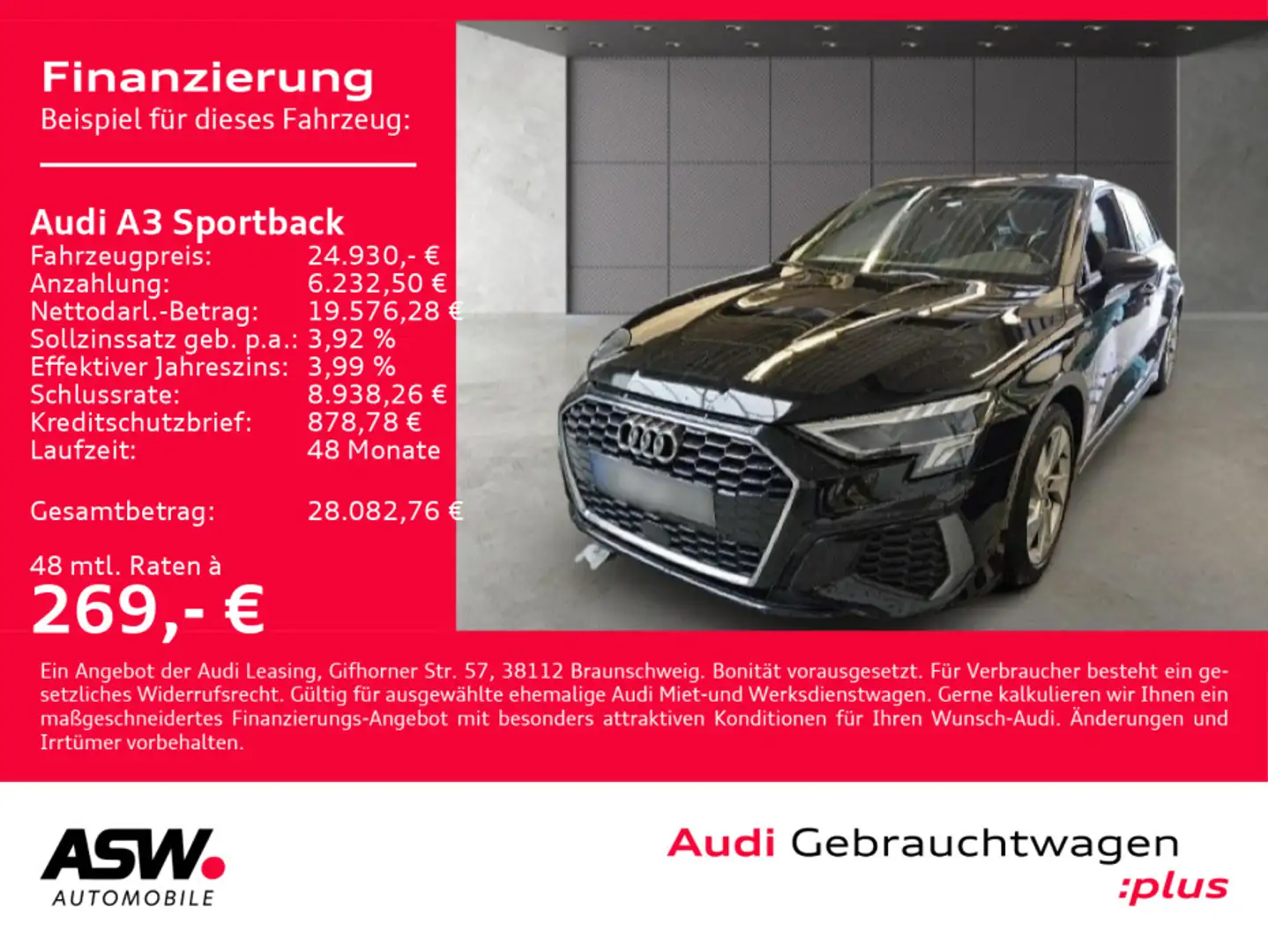 Audi A3 S line 40TFSI e Stroni LED Navi B&O Schwarz - 1