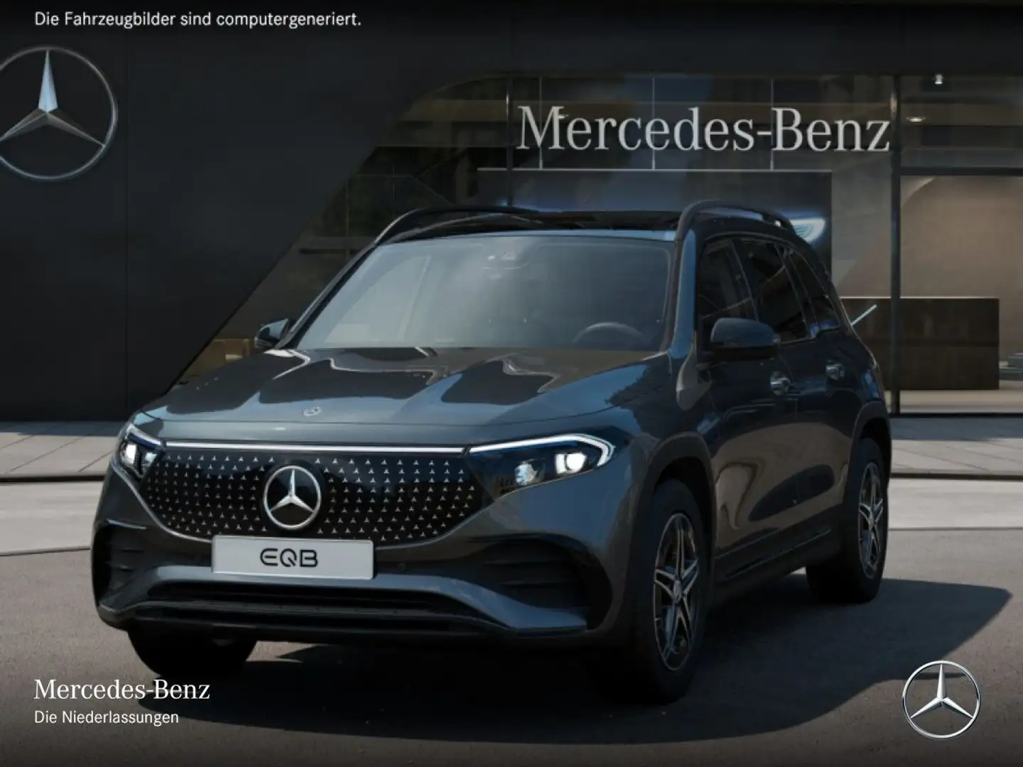 Mercedes-Benz EQB 300 4M AMG+NIGHT+PLUS-PAKET+PANO+KAMERA+SPUR Szürke - 2