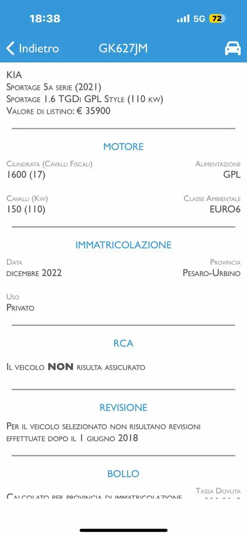 Kia Sportage 1.6 TGDi GPL Style Bianco - 2