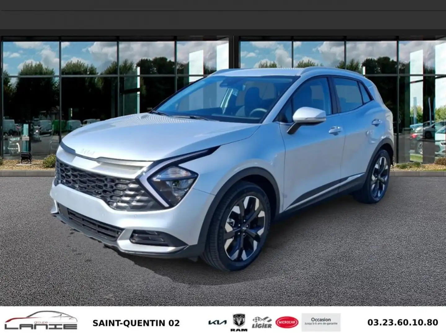 Kia Sportage 1.6 T-GDi 265ch ISG Hybride Rechargeable BVA6 4x4  Gris - 1