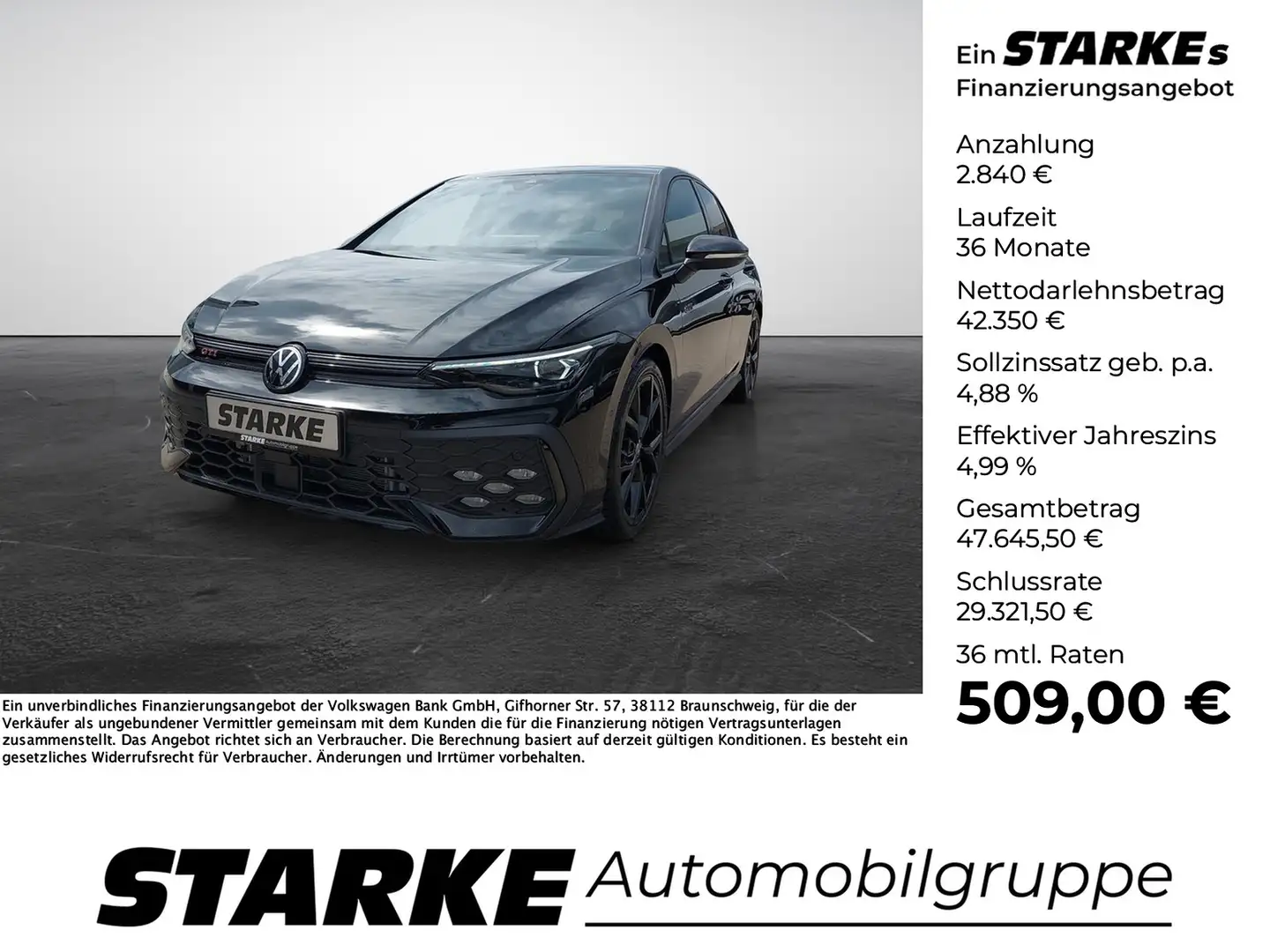 Volkswagen Golf GTI 2.0 TSI DSG Negro - 1
