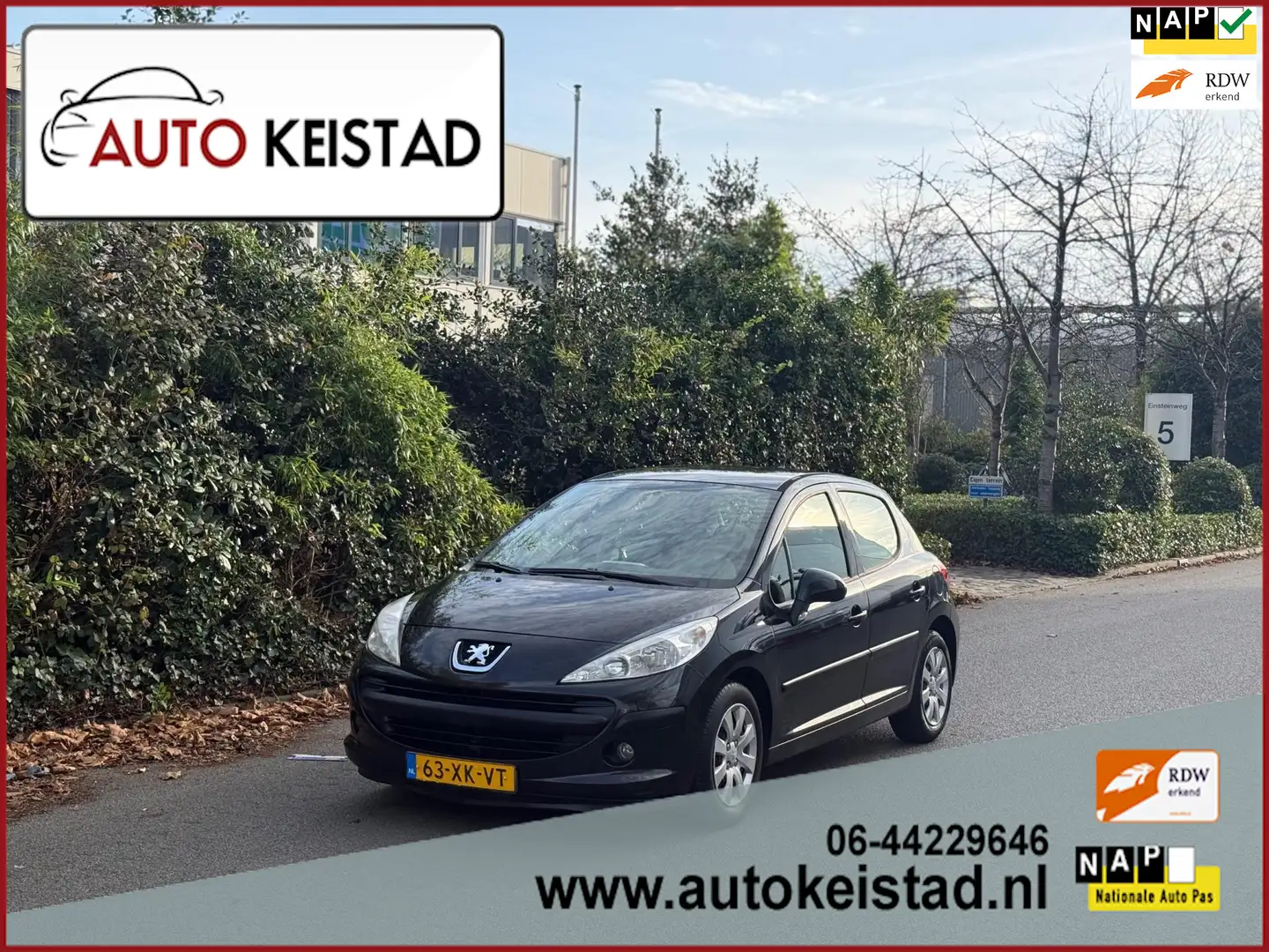 Peugeot 207 1.4-16V 5-DEURS AIRCO/ ELEKTR. RAMEN! APK 08-2026! Zwart - 1