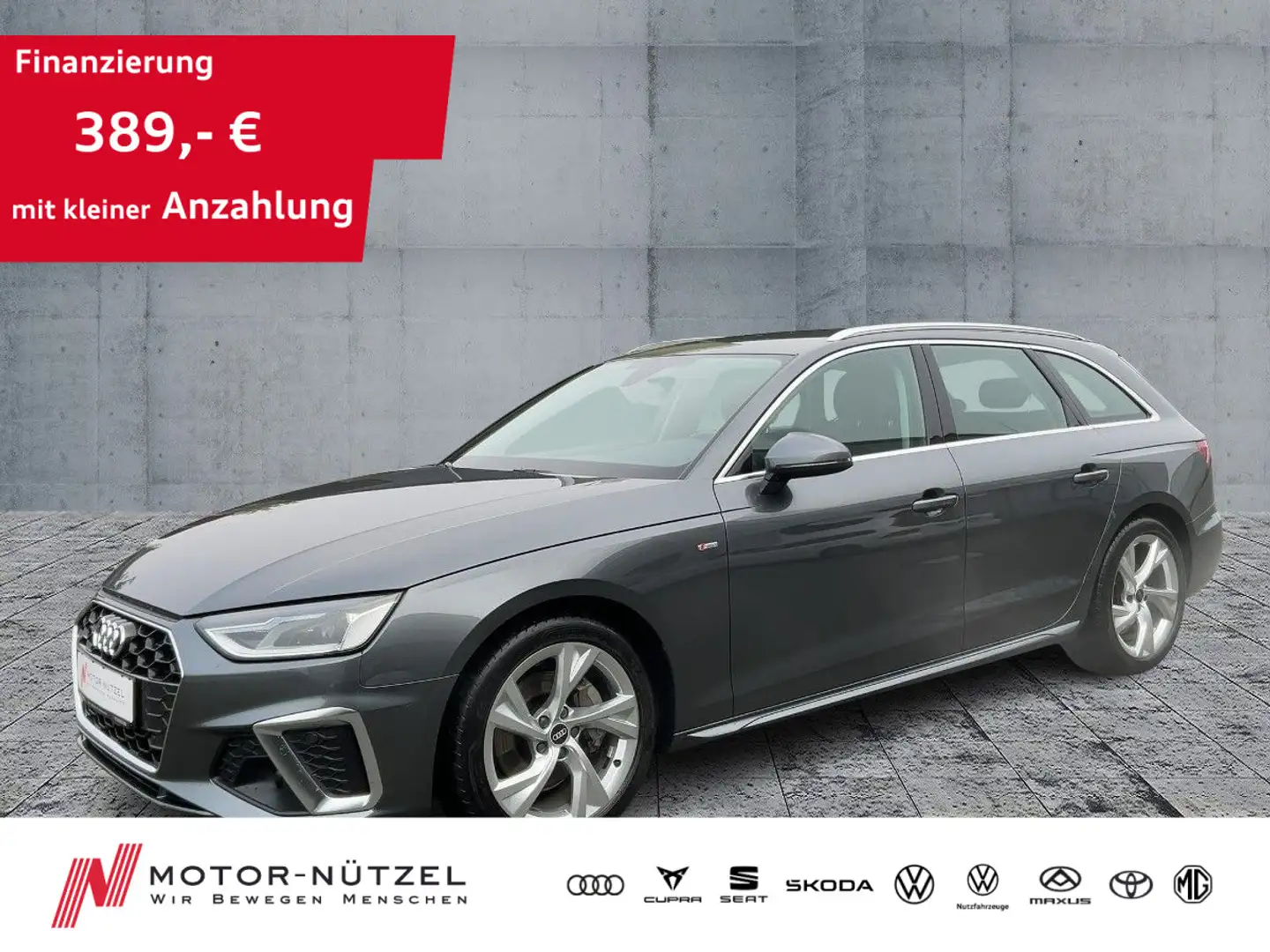 Audi A4 40 TDI S-TR QU S-LINE LED+NAVI+SHZ+18" Grau - 1