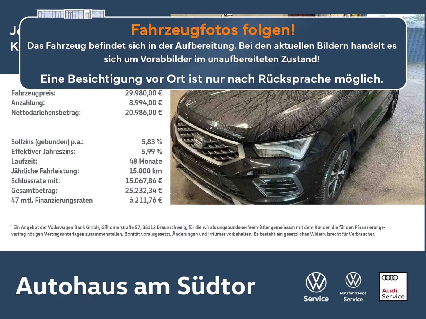 SEAT Ateca FR-Line 2.0 TDI | LED RFK Navi Schwarz - 1