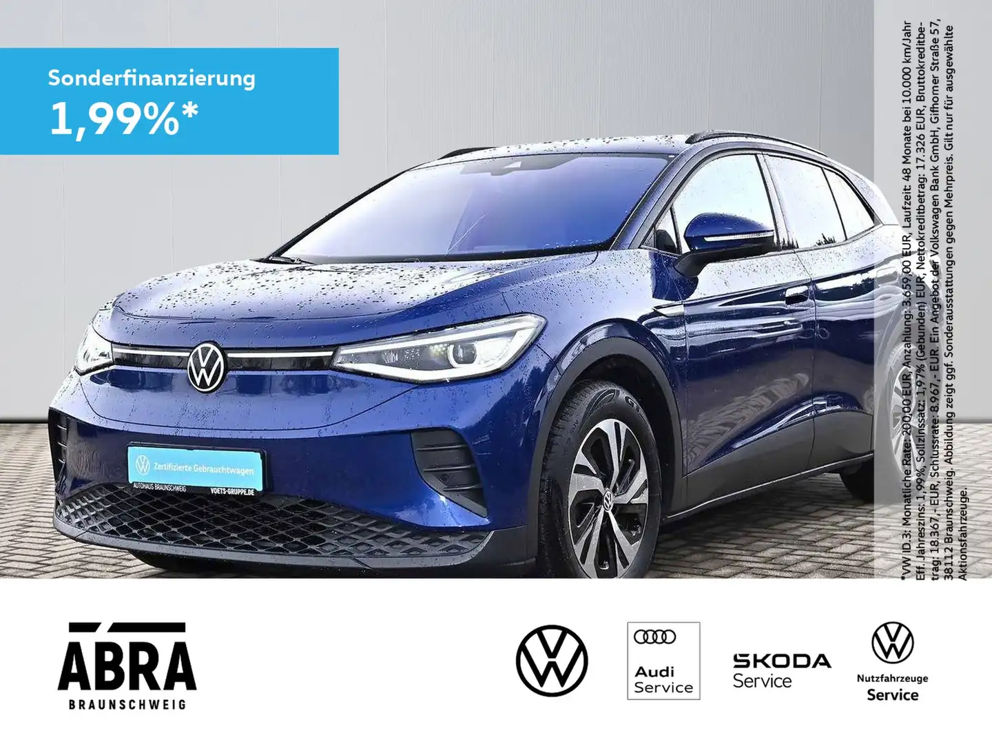 Volkswagen ID.4 Pure MATRIX LED+CAM+LANE+ACC+PDC+APP Blau - 1