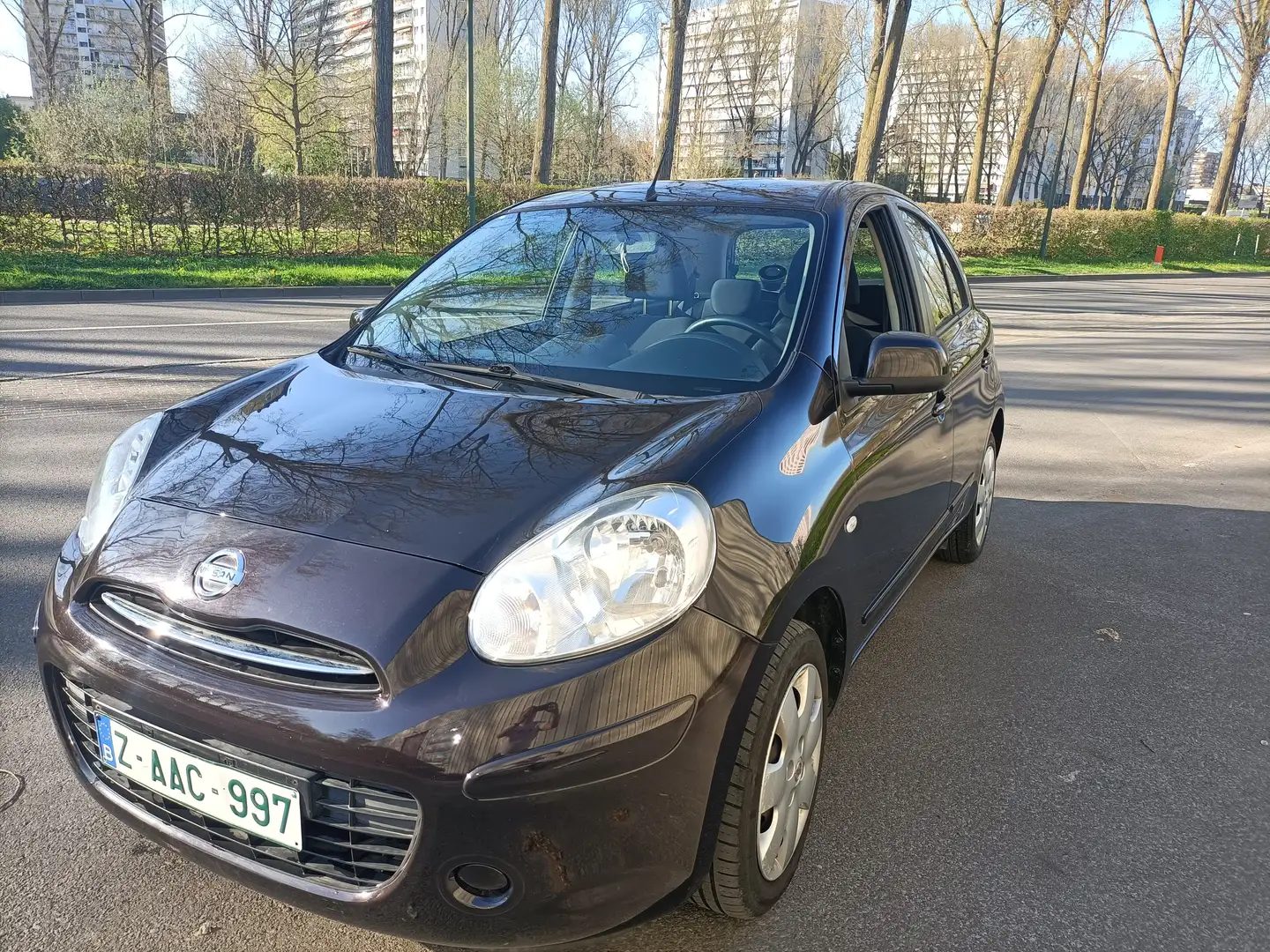 Nissan Micra 1.2i DIG-S Acenta 89226 km GPS garantie 1 an Violet - 1
