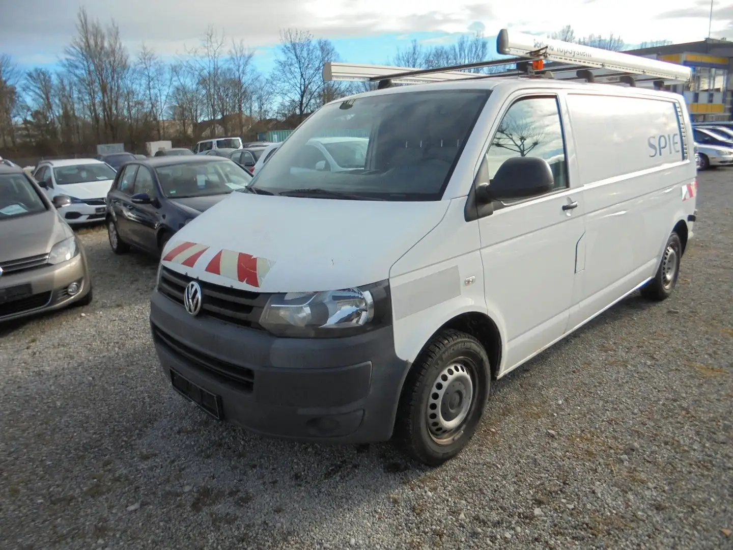 Volkswagen T5 Transporter 2.0 TDI lang ~ 1.Hd ~ Sortimo ~ Weiß - 1