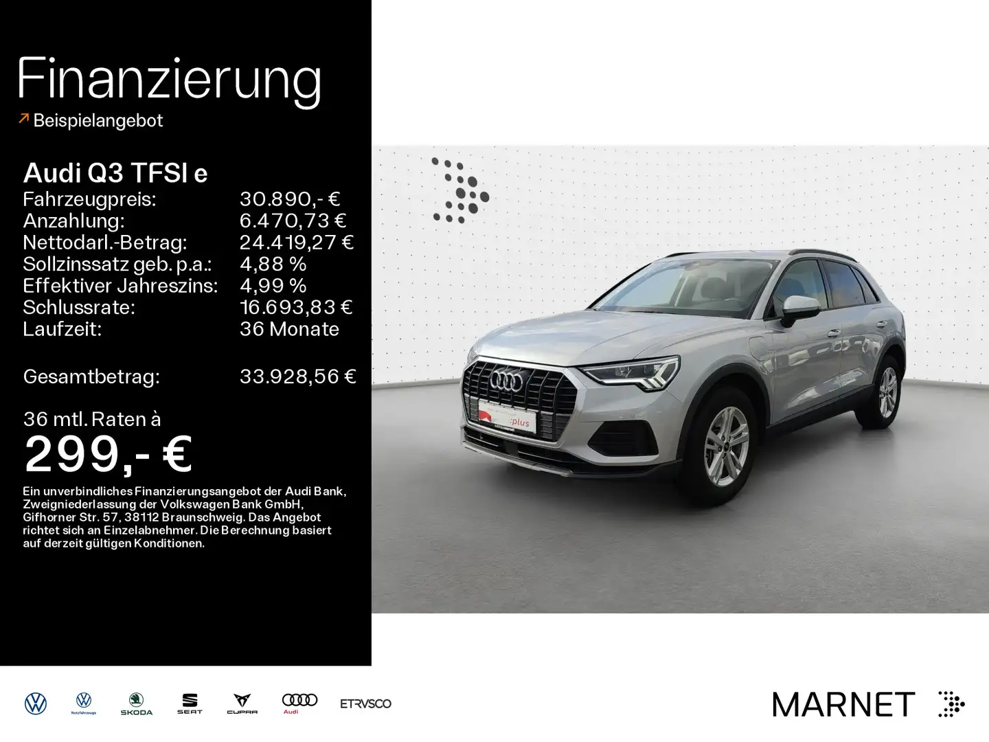 Audi Q3 45*Navi*LED*Alu*PDC*Virtual Cockpit*Ka Silber - 1