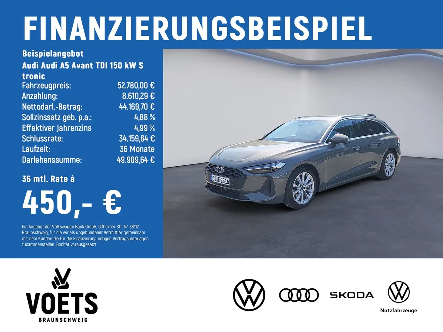 Audi A5 Avant TDI 150 kW S tronic LED+SHZ+NAVI Grau - 2