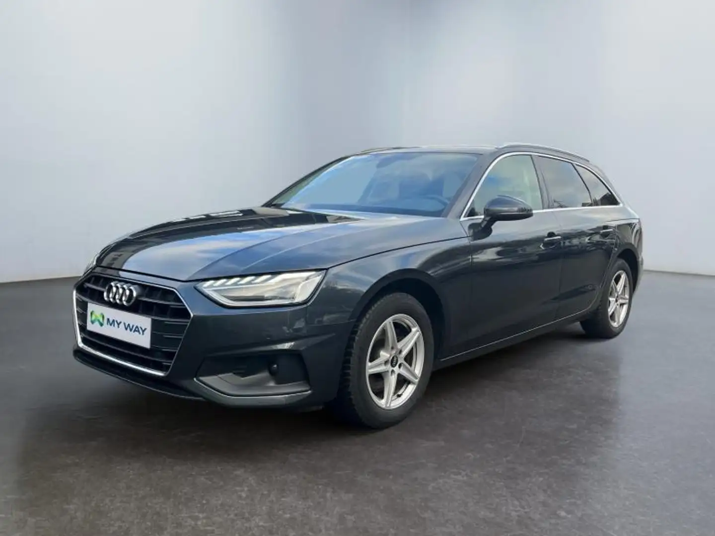 Audi A4 Boite auto*GPS*Carplay*LED*Cuir*APS Av/Ar Gris - 1