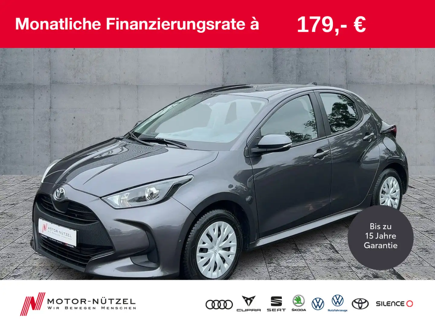 Toyota Yaris 1.0 COMFORT RFK+GRA+BLUETOOTH Grau - 1