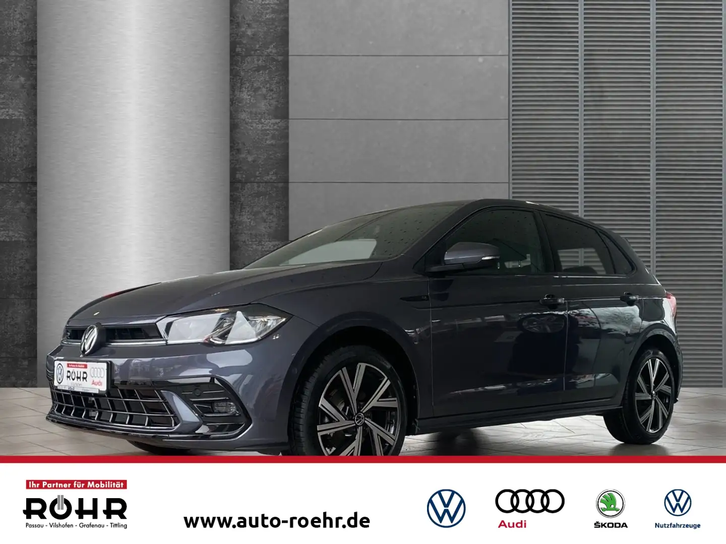 Volkswagen Polo R-Line (SHZ.PDC.ACC.DAB) 1.0 TSI DSG Gris - 1