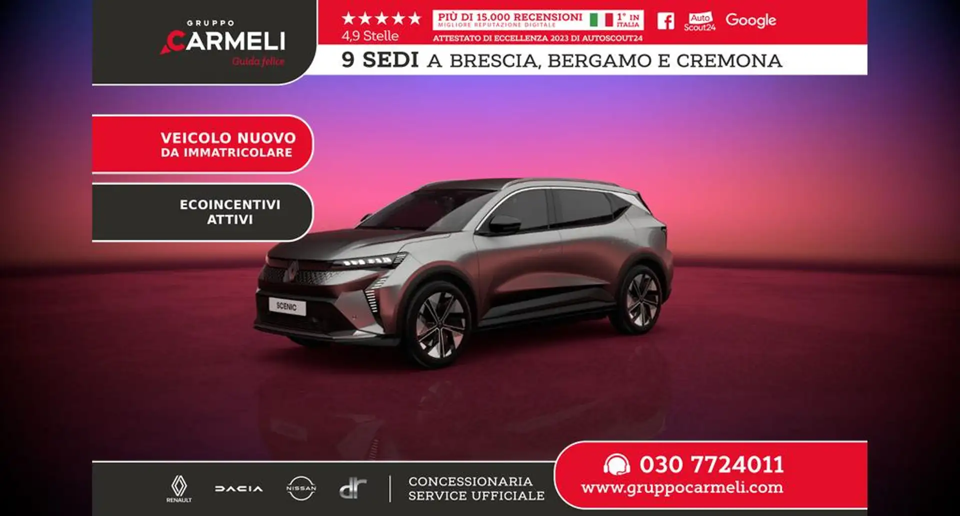 Renault Scenic Techno comfort range 170cv Šedá - 1