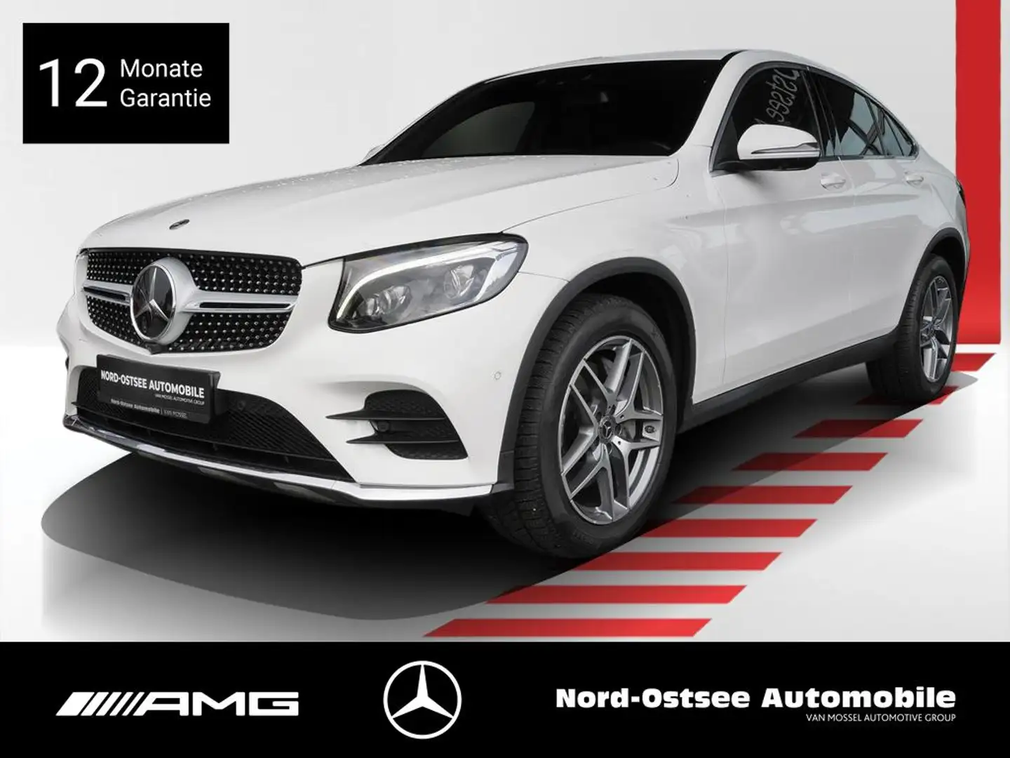 Mercedes-Benz GLC 220 d 4MATIC Coupé AMG DISTRO 360° 19" MULTI Blanc - 1