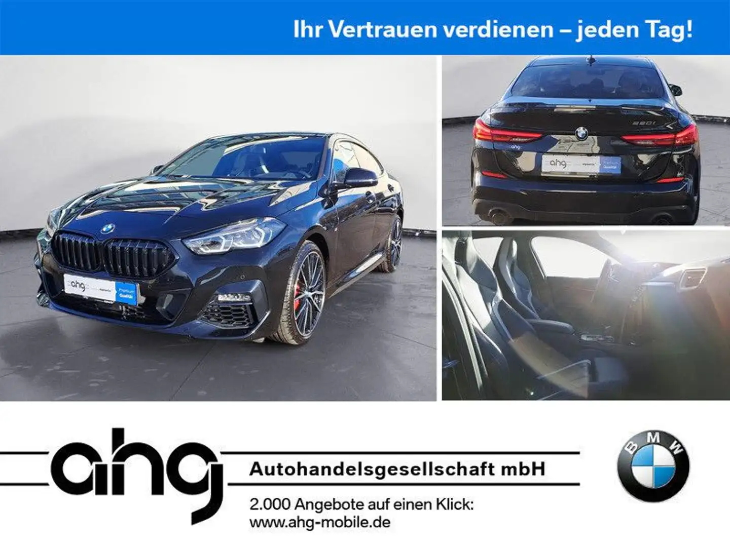 BMW 220i Gran Coupe Edition Colorvision HeadUp Panor Noir - 1