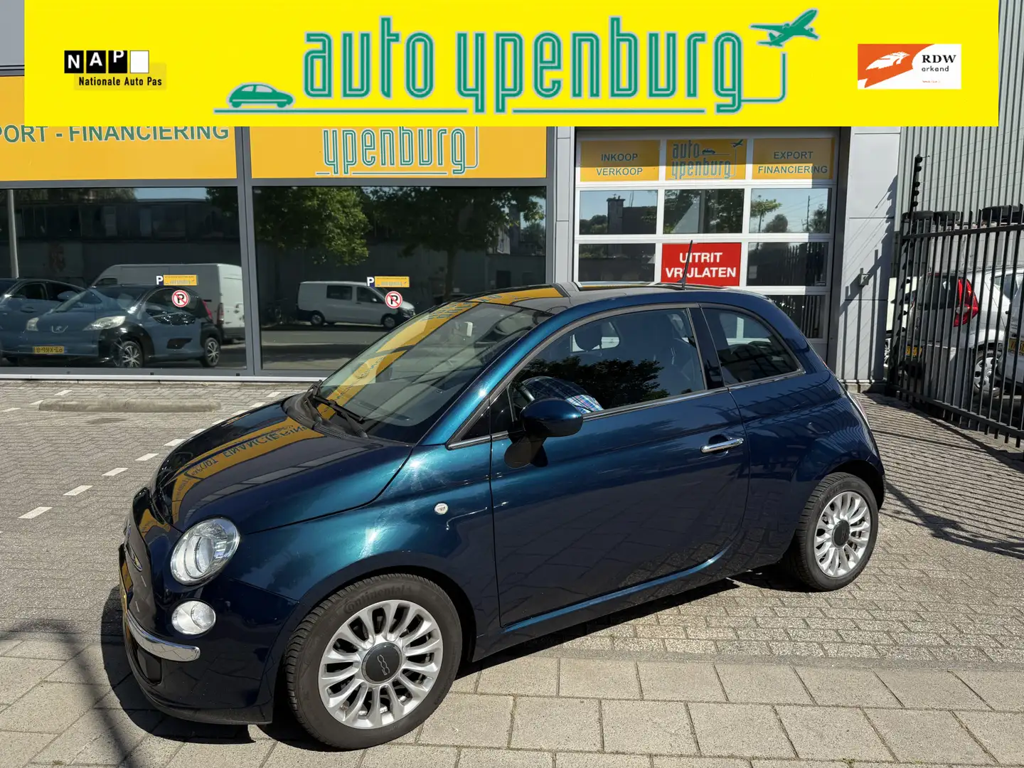 Fiat 500 0.9 TwinAir Turbo Lounge * Panoramadak * Airco * N Blauw - 1